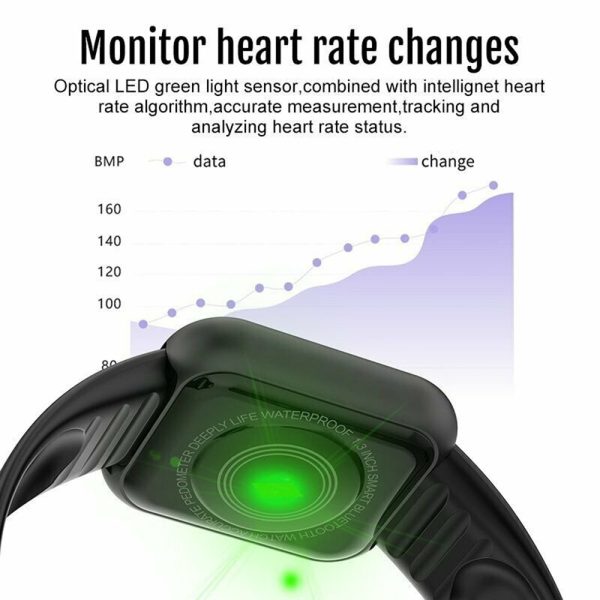 D20 Smart Watch Y68 Bluetooth Fitness Tracker Sports Watch Heart Rate Monitor Blood Pressure Smart Bracelet 2 D20 Smart Watch Y68 Bluetooth Fitness Tracker Sports