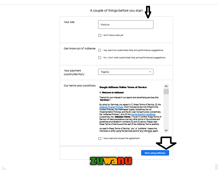 How to create adsense account and show ads. register form 1 How To Create Adsense Account And Verify adsense Without Pin In 2022