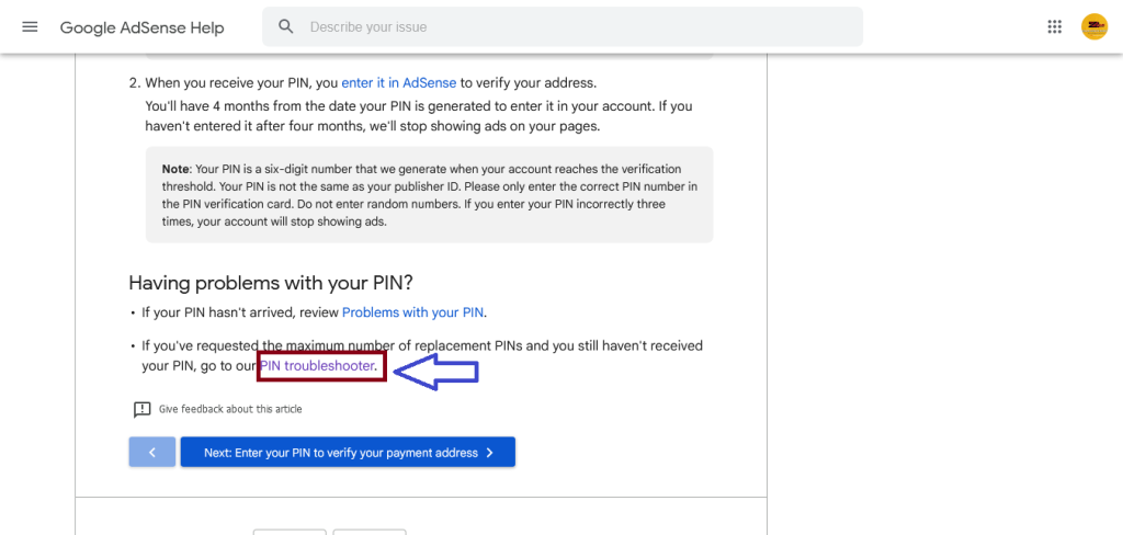 Screenshot 2022 10 03 at 11 05 29 Address verification PIN overview Google AdSense Help How To Create Adsense Account And Verify adsense Without Pin In 2022