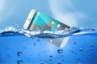 phone falls into water