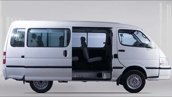 a white van with the door open