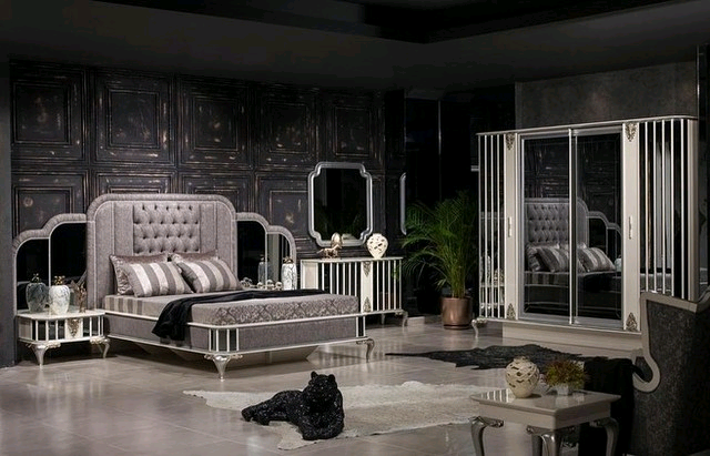 Luxury sofa chair and bed with cabinet