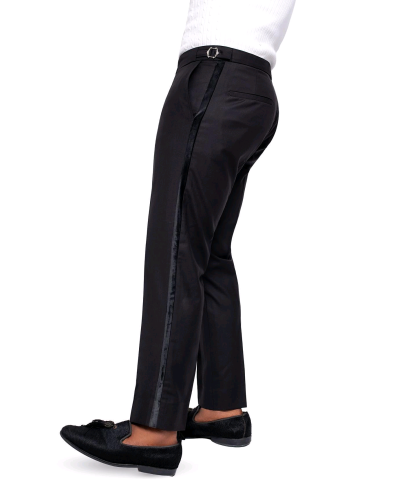 tuxedo pants with stripe