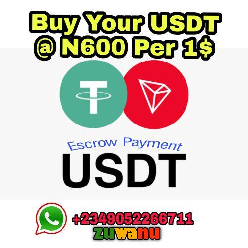 Buy USDT and BTC at good rate (₦600/$) Per Dollar$.
