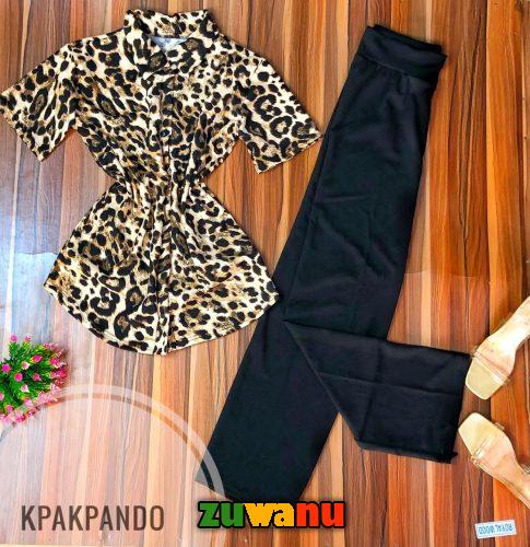 Foreign made trousers and tops for ladies