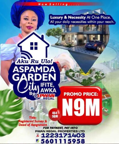 Plots of land for sale in ifite Awka