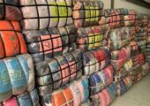 Bales of clothes first grade