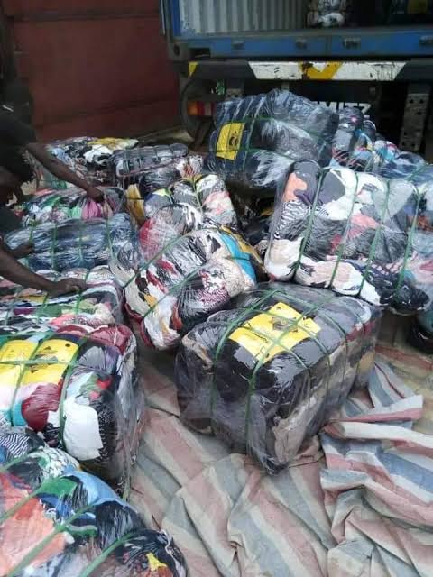 UK bales of clothes