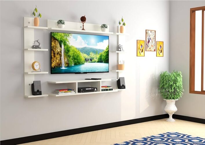 television wall shelves