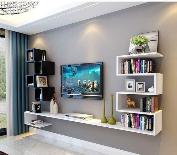 television wall shelves