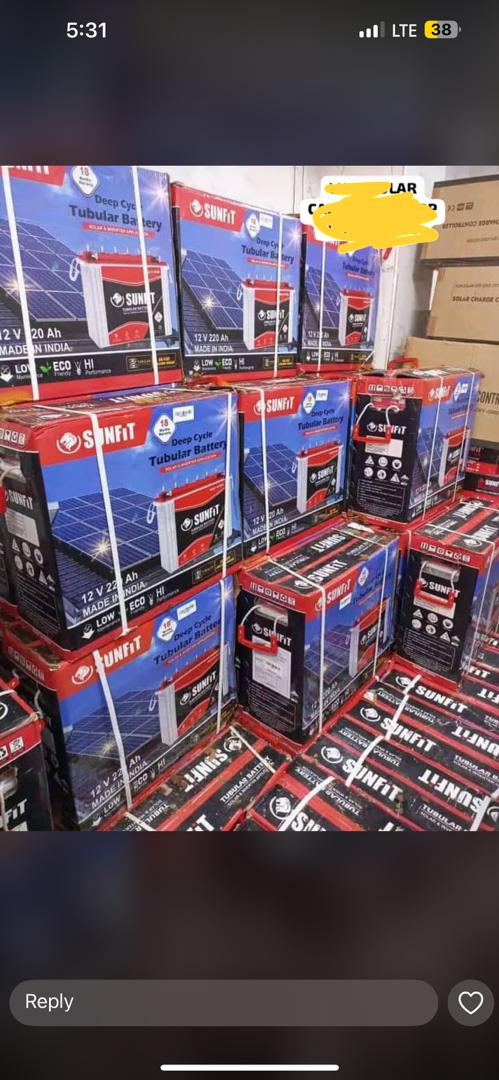 Solar tubular batteries