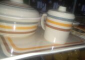 Ceramic dinning Plates with cover and Tea cups