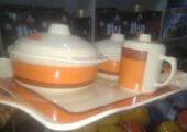 Ceramic dinning Plates with cover and Tea cups