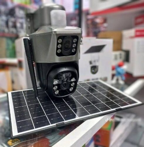 PTZ DUAL lens solar camera CCtv📸