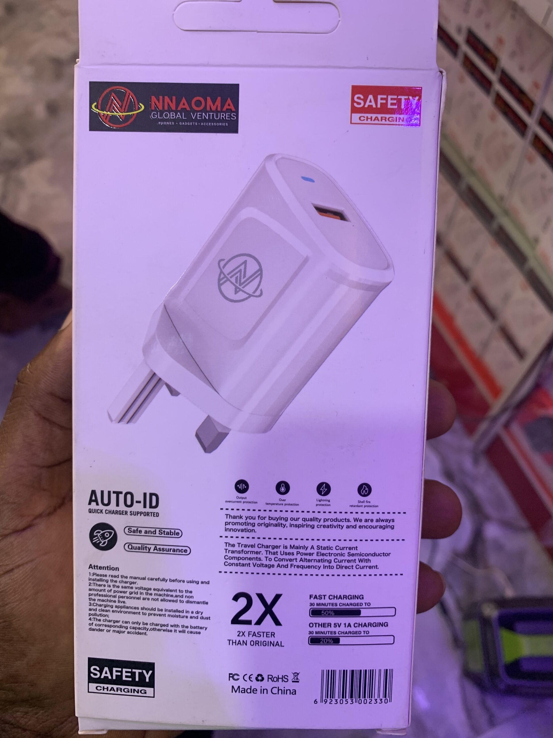 Nnaoma 2.1A fast usb charger