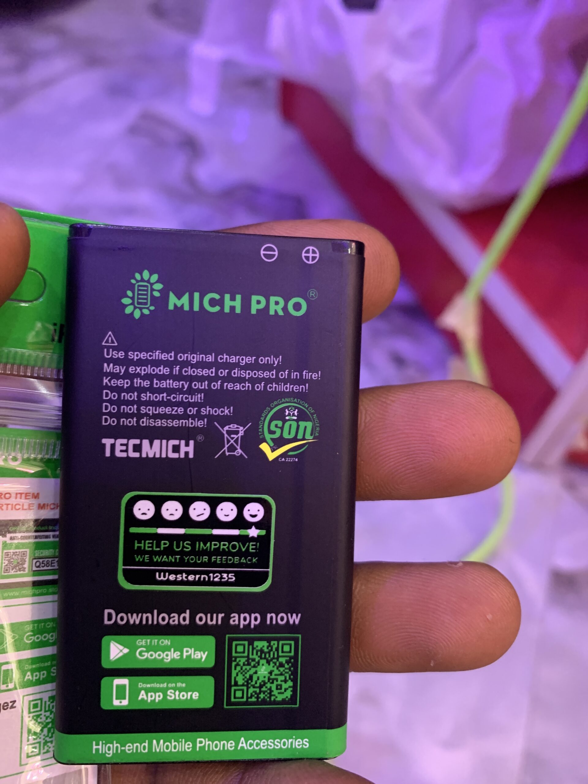 Mich pro 2800mah battery
