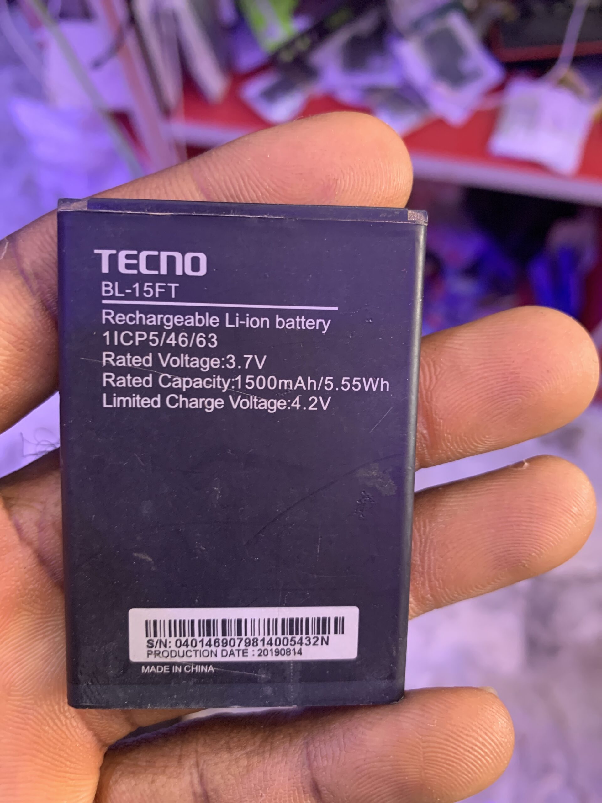 1500mah TECNO battery