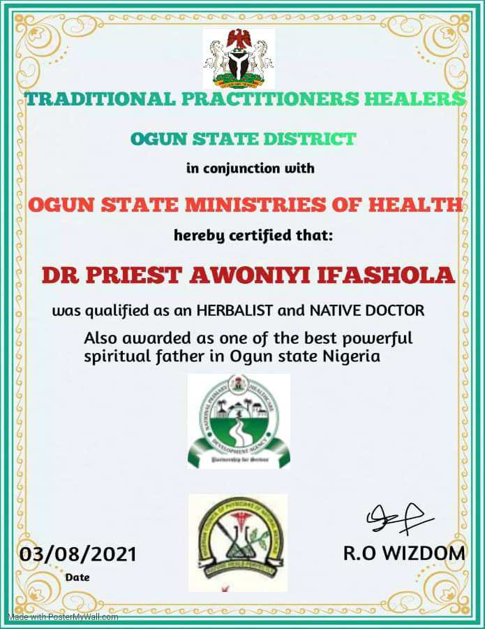 The Best Powerful SpirItual Herbalist Native Doctor IN Nigeria