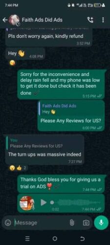 Business, Page, WhatsApp group Advert & Promotions
