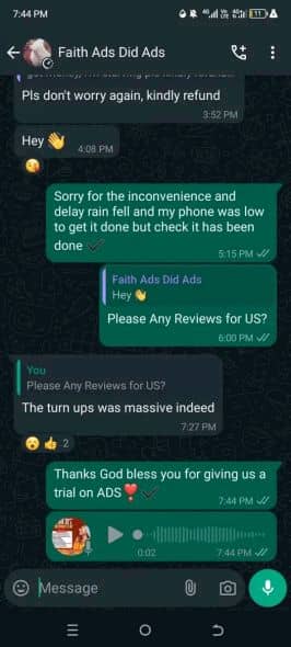 Business, Page, WhatsApp group Advert & Promotions