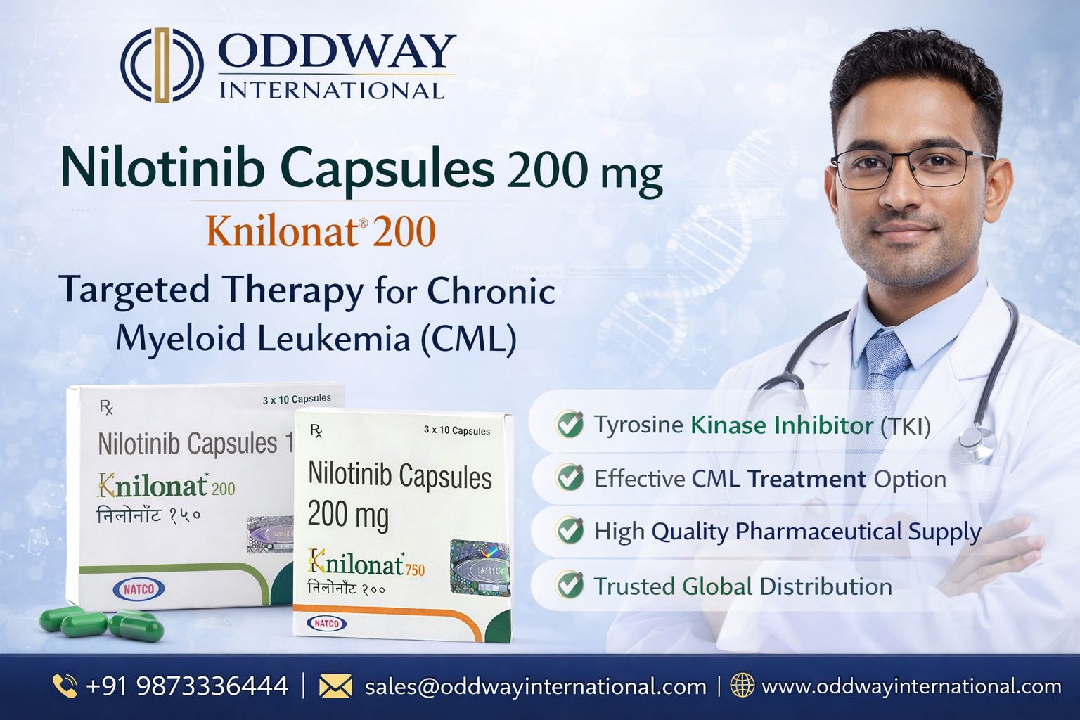 Searching for a Trusted Nilotinib Exporter? How Can Oddway International Help You?