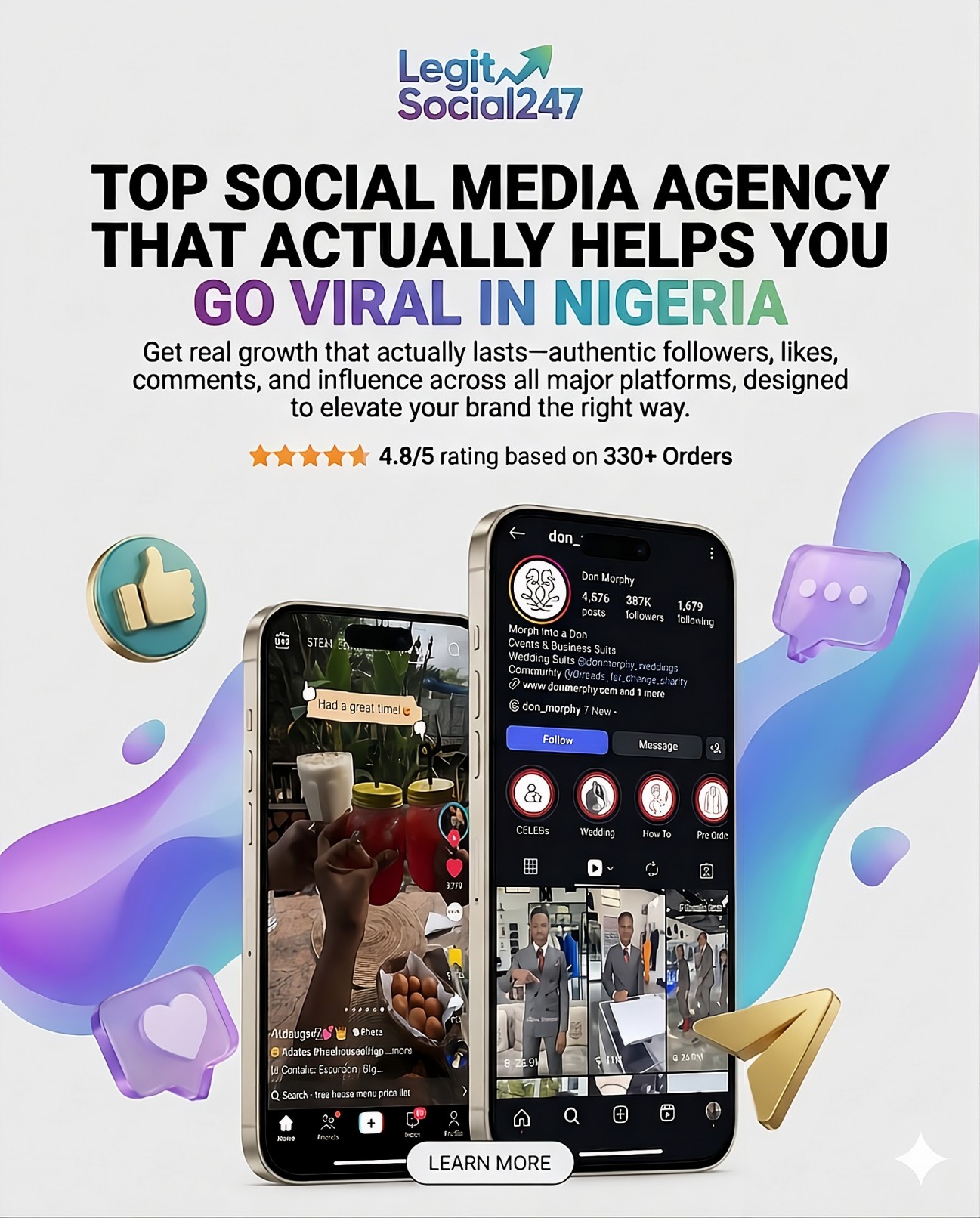 LegitSocial247 – Go BIG or VIRAL in Nigeria Across social media.