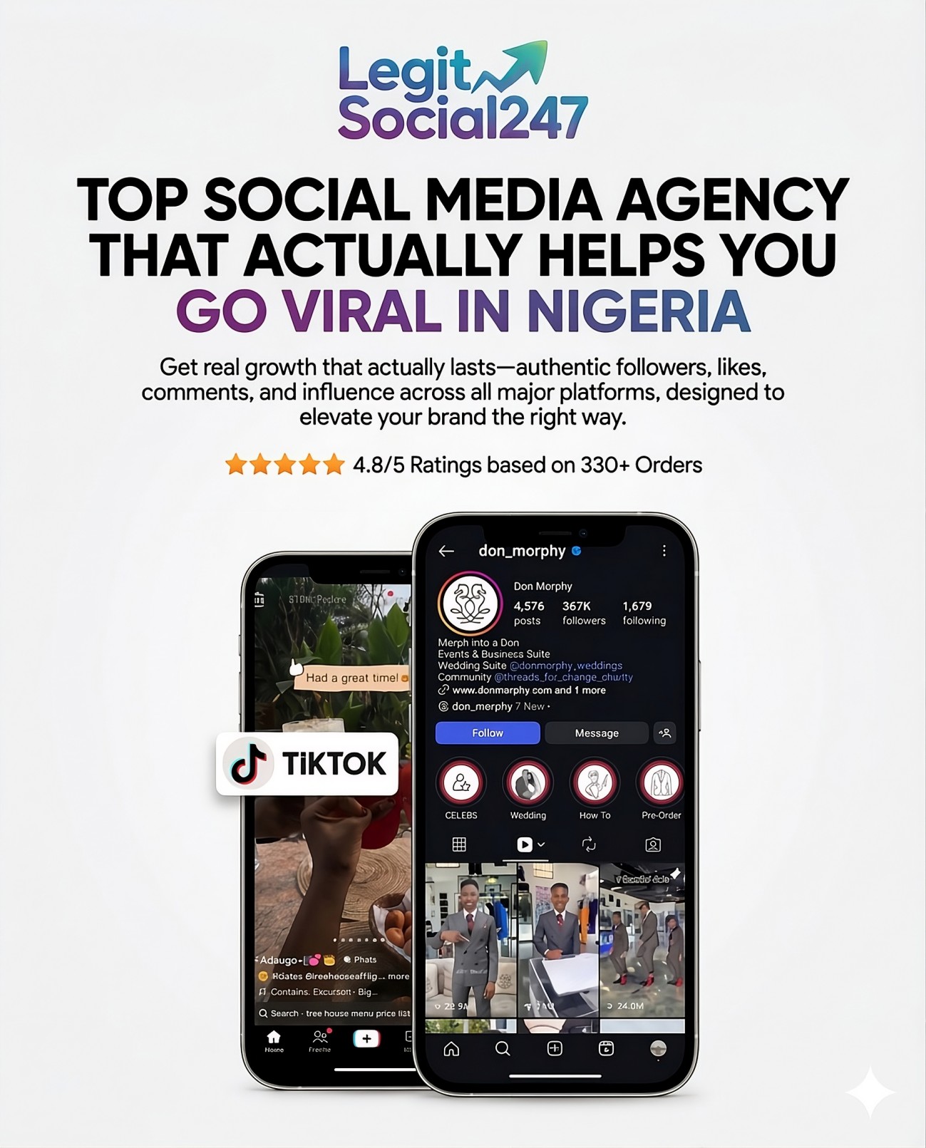 LegitSocial247 – Go BIG or VIRAL in Nigeria Across social media.