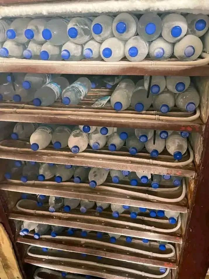 Standing Ice Block Making Fridge