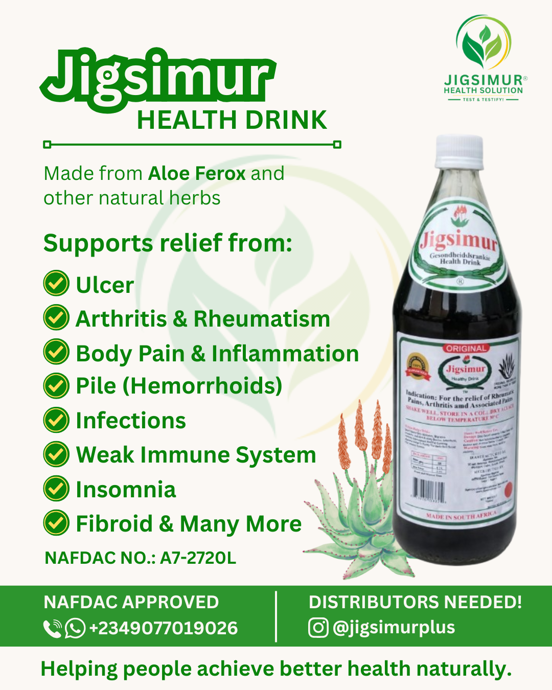 Jigsimur Health Drink
