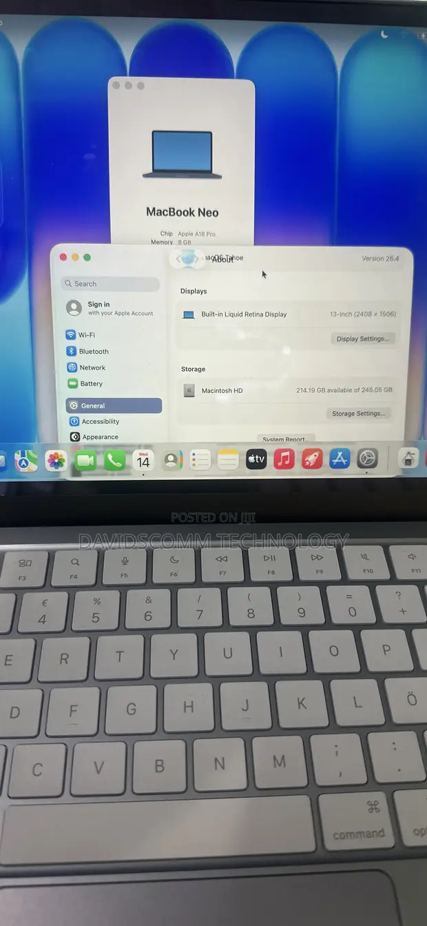 Laptop Apple MacBook Neo 2026 8GB SSD 256GB