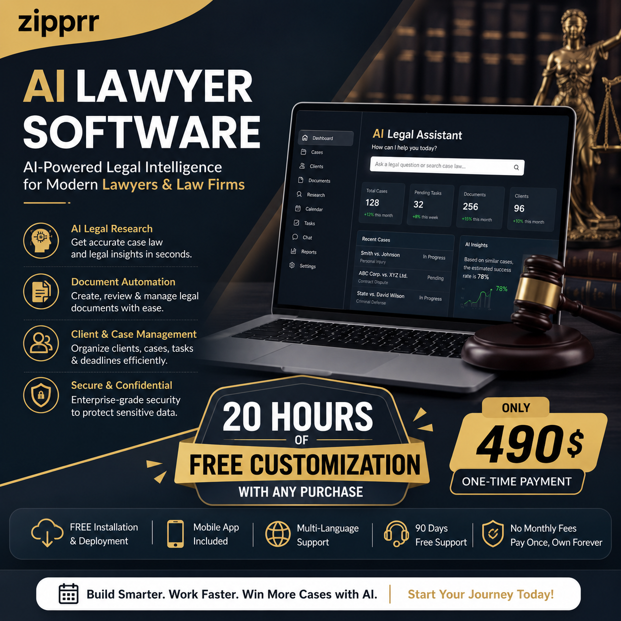 Zipprr AI Lawyer Software – Resell Legal AI Under Your