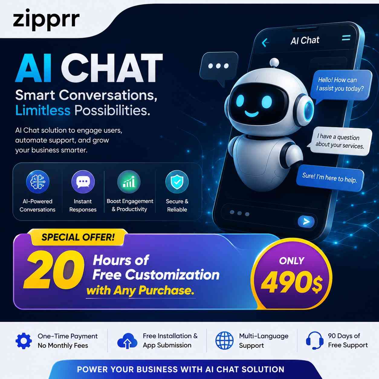 Zipprr AI Chat — Customer Support Automation Software